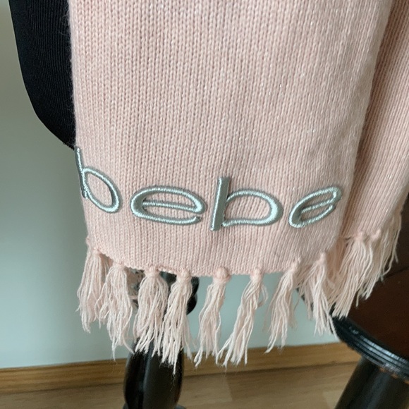 BEBE fringed winter knitted scarf - Picture 2 of 5